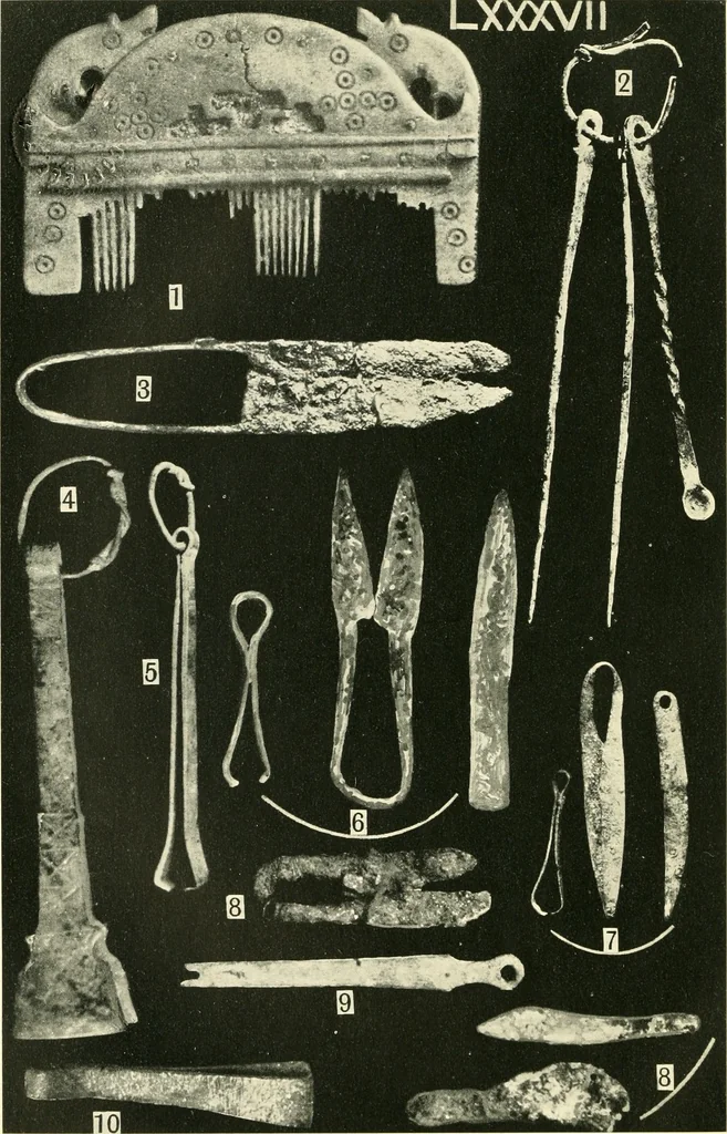 An illustration from The arts in early England, 1903, leaf 49