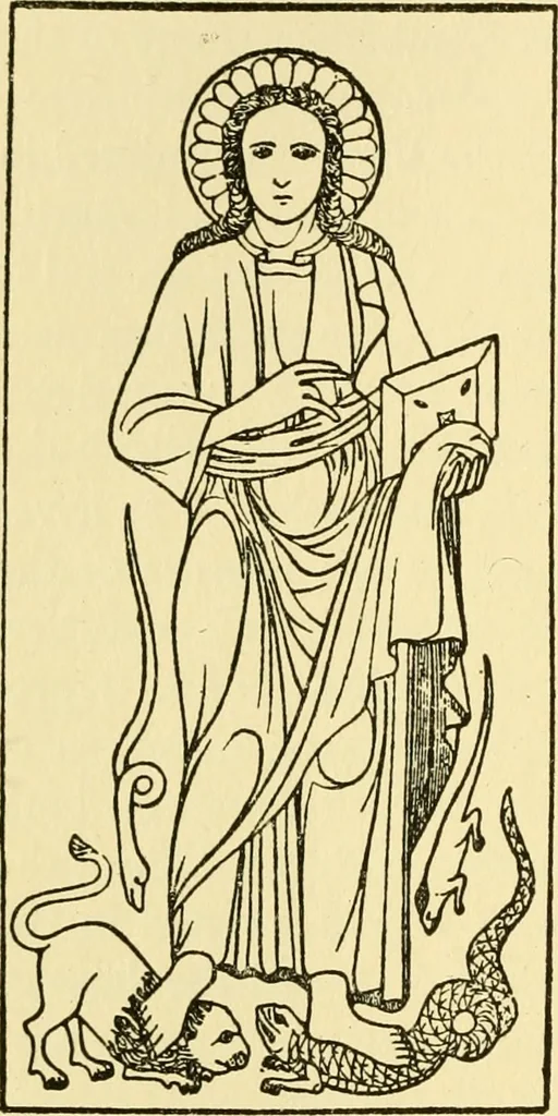 An illustration from The arts in early England, 1903, leaf 353