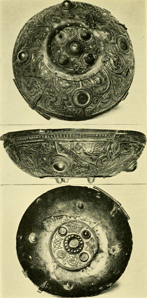 An illustration from The arts in early England, 1903, leaf 389