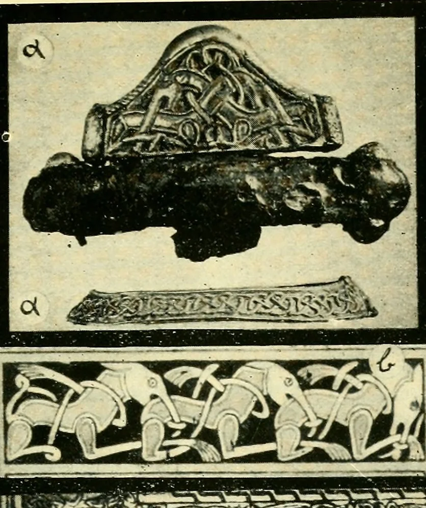An illustration from The arts in early England, 1903, leaf 494