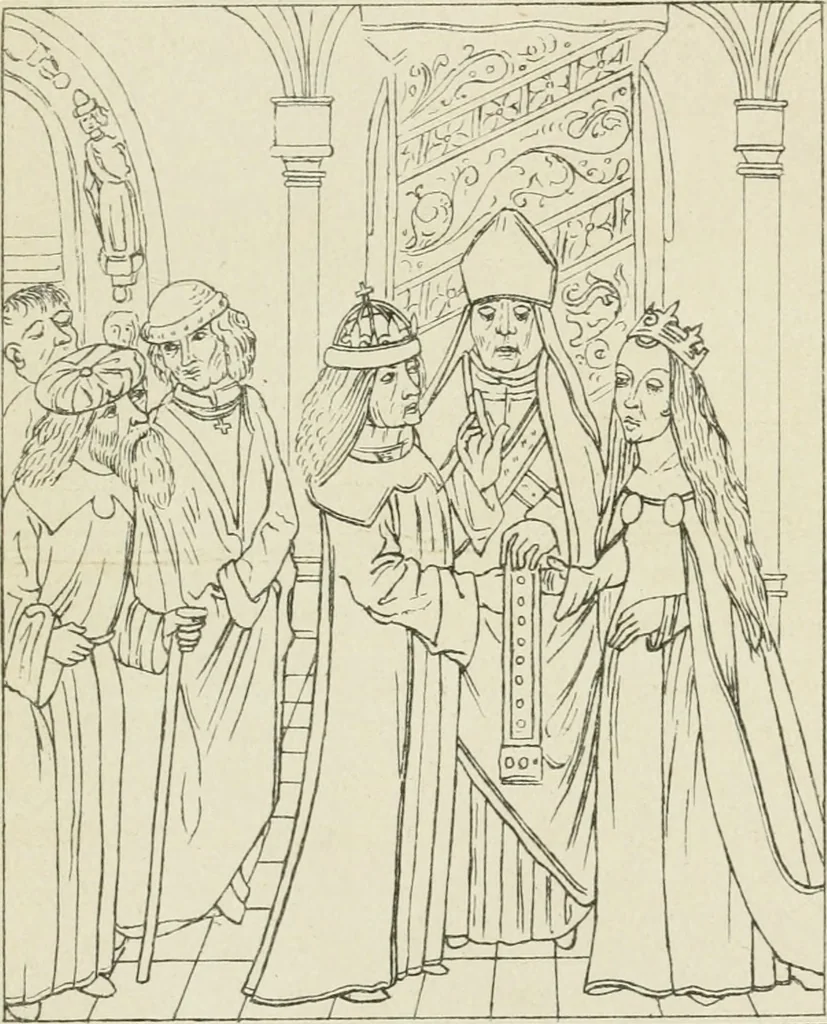 An illustration from Art treasures of the Lambeth library. A description of the illuminated mauscripts, etc;, 1873, leaf 88