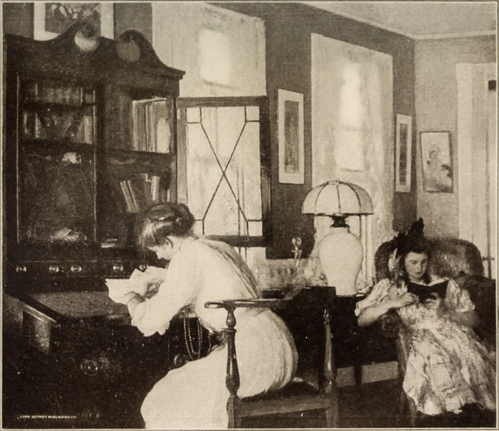 An illustration from The art treasures of Washington : an account of the Corcoran Gallery of Art and of the National Gallery and Museum, with descriptions and criticisms of their contents; including, also, an account of the works of art in the Capitol, and in the Library of Congress, and of the most important statuary in the city, 1912, leaf 218