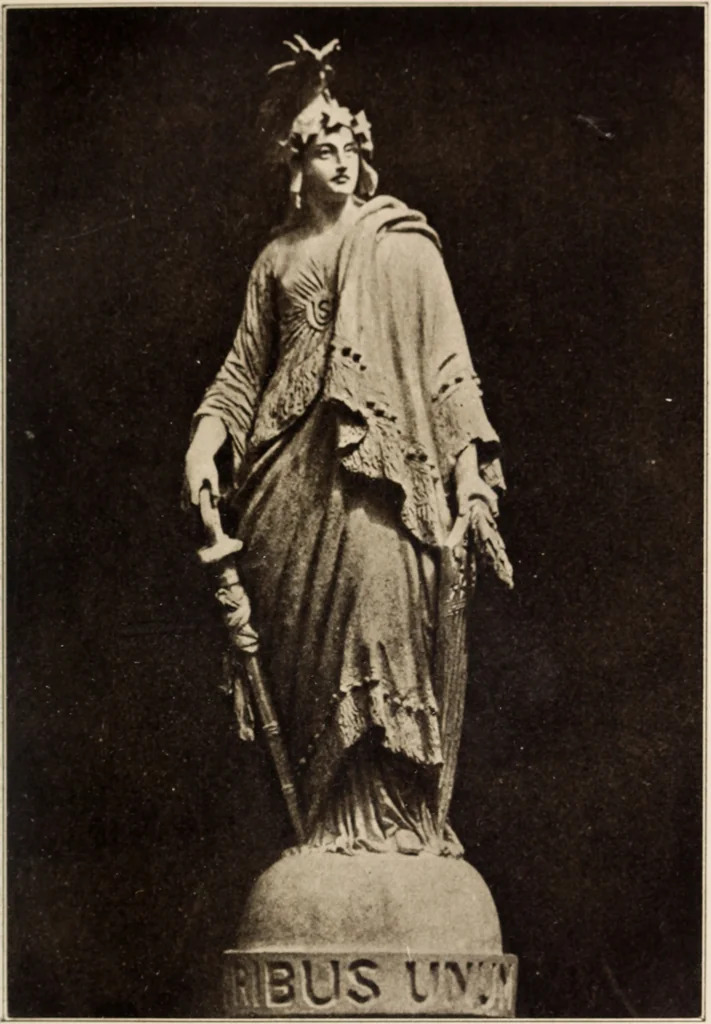 An illustration from The art treasures of Washington : an account of the Corcoran Gallery of Art and of the National Gallery and Museum, with descriptions and criticisms of their contents; including, also, an account of the works of art in the Capitol, and in the Library of Congress, and of the most important statuary in the city, 1912, leaf 434
