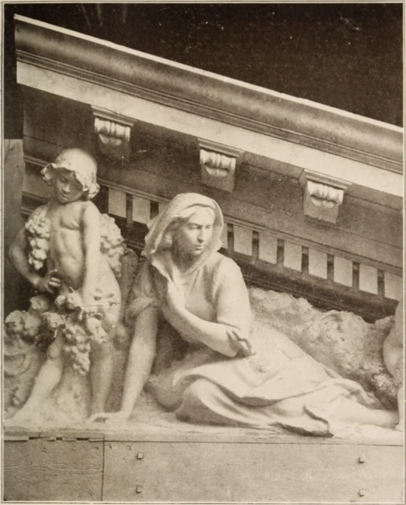 An illustration from The art treasures of Washington : an account of the Corcoran Gallery of Art and of the National Gallery and Museum, with descriptions and criticisms of their contents; including, also, an account of the works of art in the Capitol, and in the Library of Congress, and of the most important statuary in the city, 1912, leaf 446