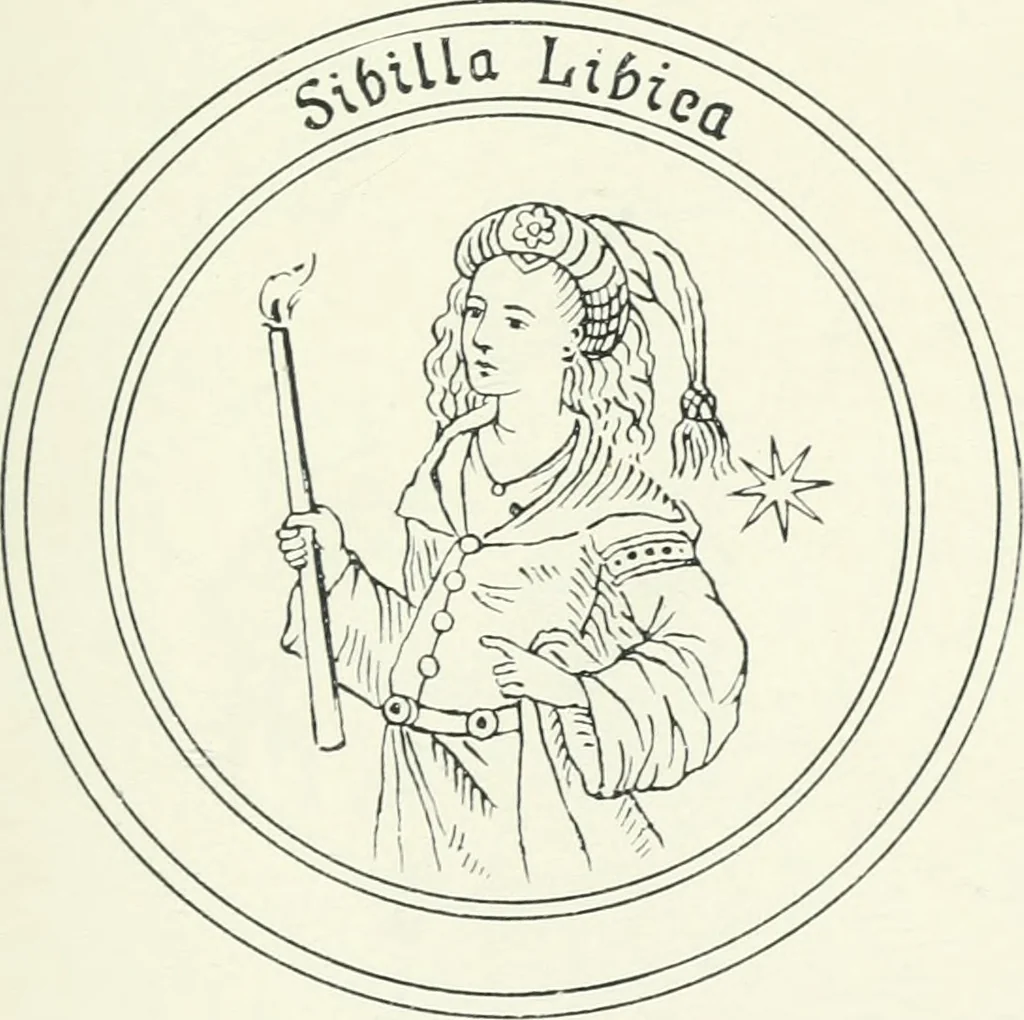 An illustration from "As David and the sibyls say" : a sketch of the sibyls and the sibylline oracles, 1905, leaf 228