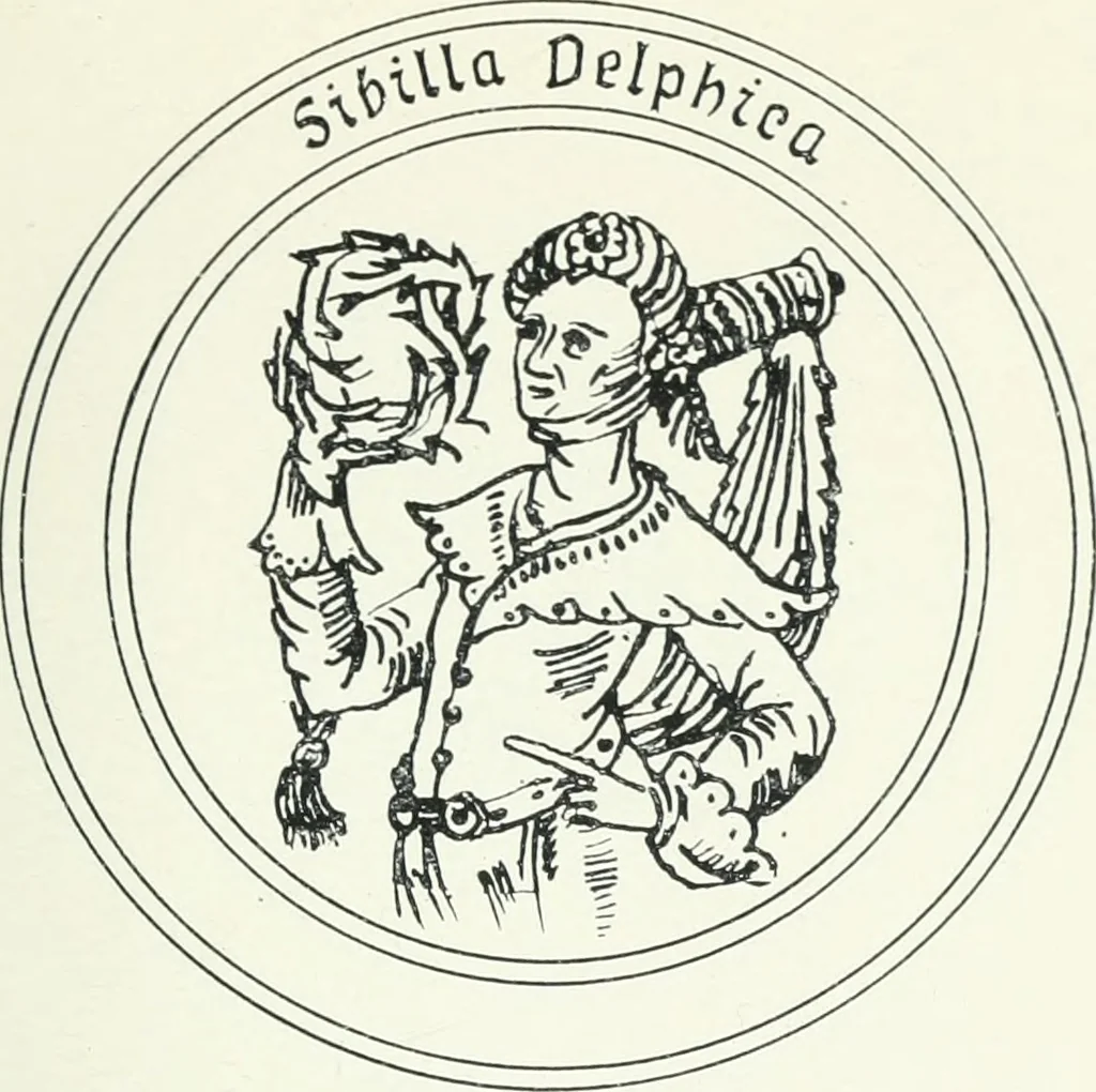 An illustration from "As David and the sibyls say" : a sketch of the sibyls and the sibylline oracles, 1905, leaf 230