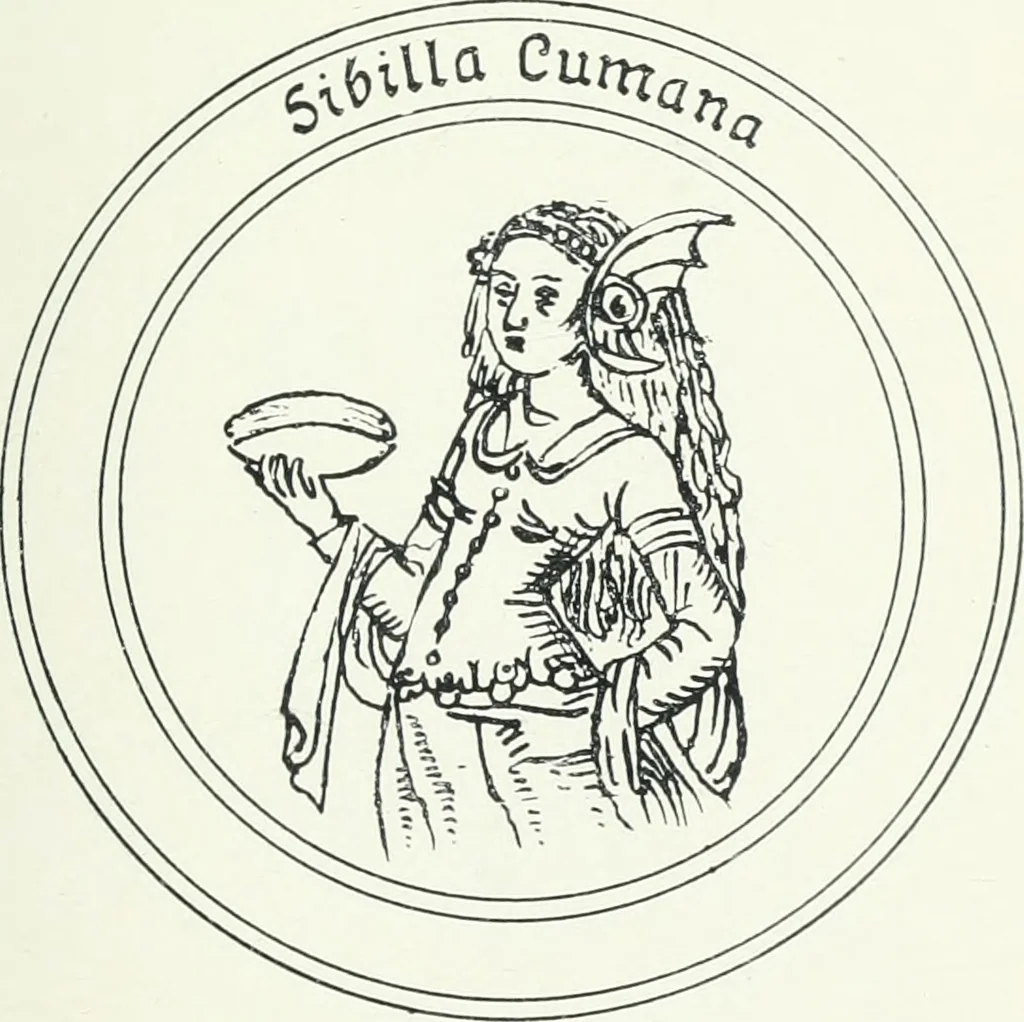 An illustration from "As David and the sibyls say" : a sketch of the sibyls and the sibylline oracles, 1905, leaf 230
