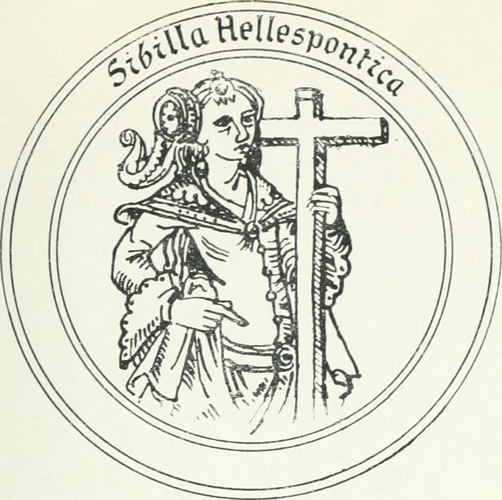 An illustration from "As David and the sibyls say" : a sketch of the sibyls and the sibylline oracles, 1905, leaf 238