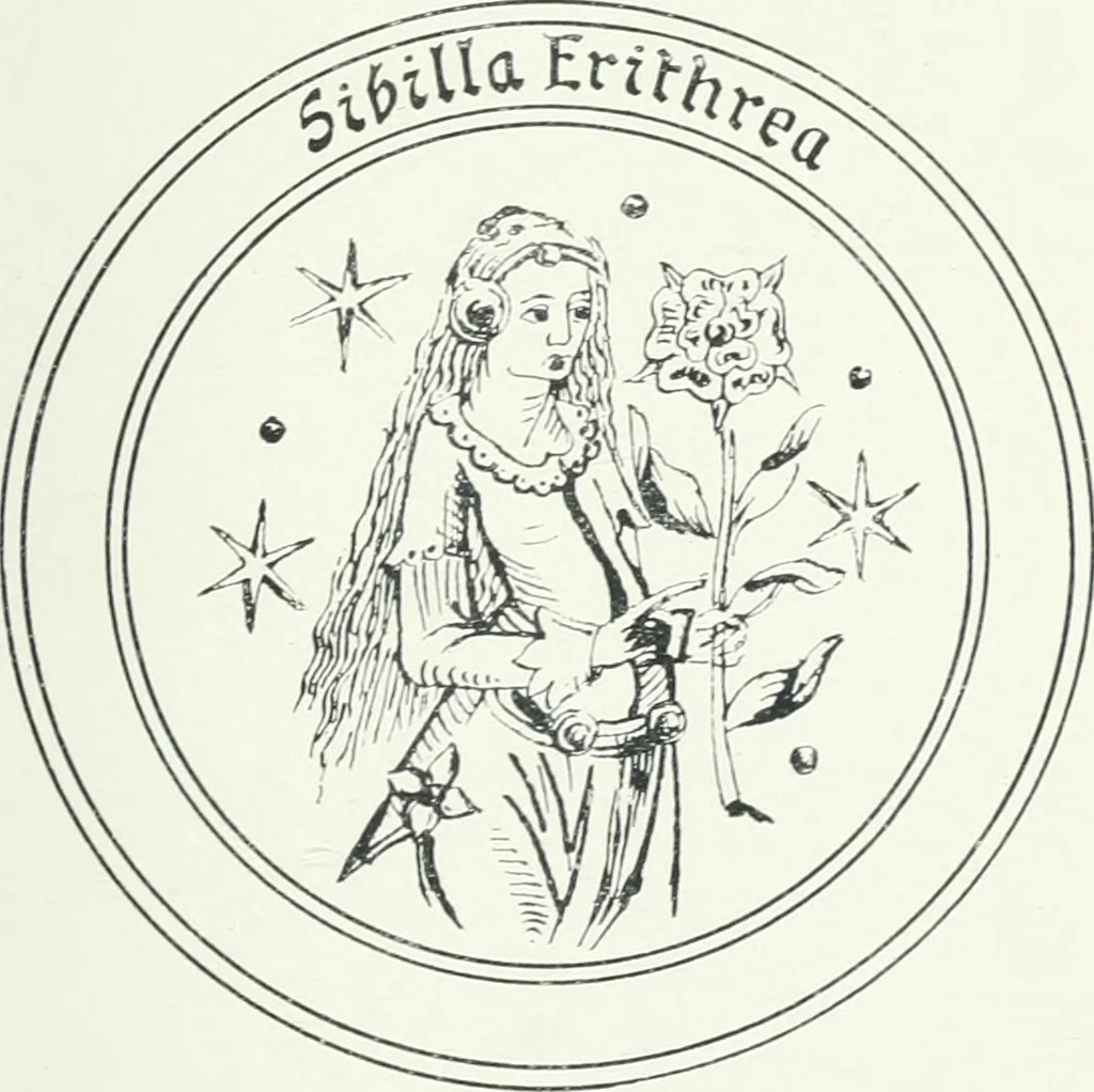 An illustration from "As David and the sibyls say" : a sketch of the sibyls and the sibylline oracles, 1905, leaf 238