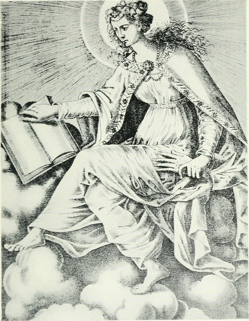 An illustration from "As David and the sibyls say" : a sketch of the sibyls and the sibylline oracles, 1905, leaf 52