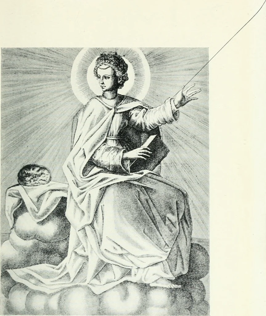 An illustration from "As David and the sibyls say" : a sketch of the sibyls and the sibylline oracles, 1905, leaf 64