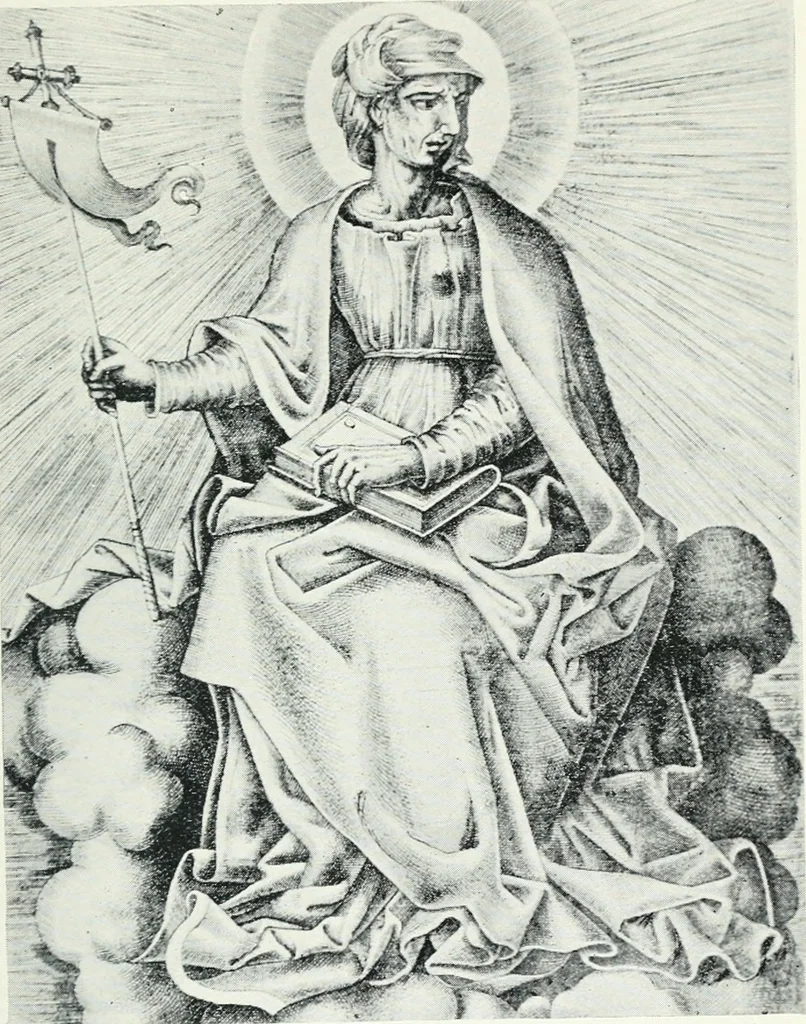 An illustration from "As David and the sibyls say" : a sketch of the sibyls and the sibylline oracles, 1905, leaf 66