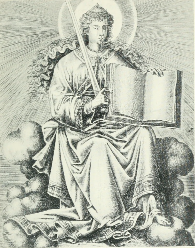An illustration from "As David and the sibyls say" : a sketch of the sibyls and the sibylline oracles, 1905, leaf 76