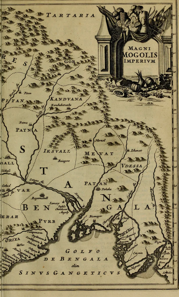 An illustration from Asia, of, Naukeurige beschryving van het rijk des Grooten Mogols, en een groot gedeelte van Indien ..., 1672, leaf 16
