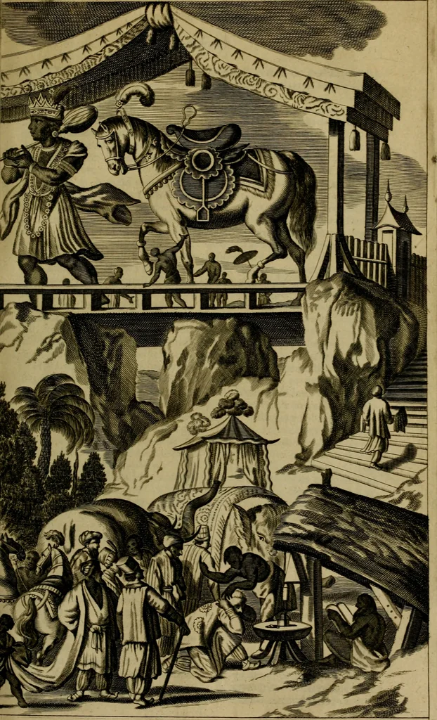An illustration from Asia, of, Naukeurige beschryving van het rijk des Grooten Mogols, en een groot gedeelte van Indien ..., 1672, leaf 164