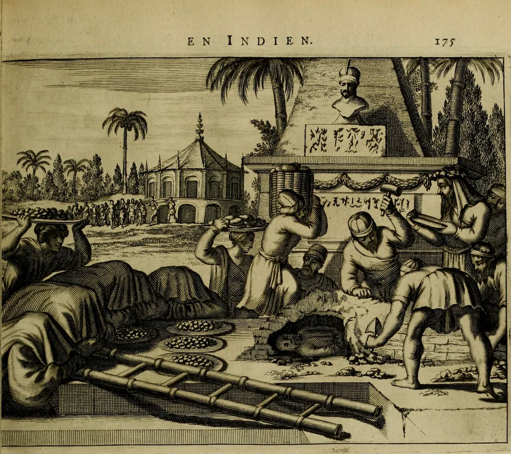 An illustration from Asia, of, Naukeurige beschryving van het rijk des Grooten Mogols, en een groot gedeelte van Indien ..., 1672, leaf 204