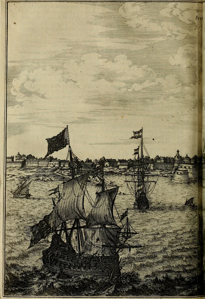 An illustration from Asia, of, Naukeurige beschryving van het rijk des Grooten Mogols, en een groot gedeelte van Indien ..., 1672, leaf 349