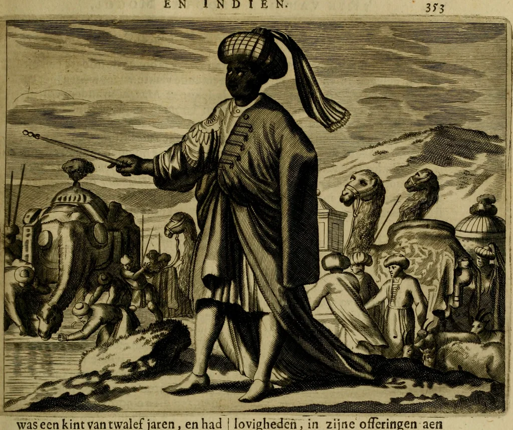An illustration from Asia, of, Naukeurige beschryving van het rijk des Grooten Mogols, en een groot gedeelte van Indien ..., 1672, leaf 420