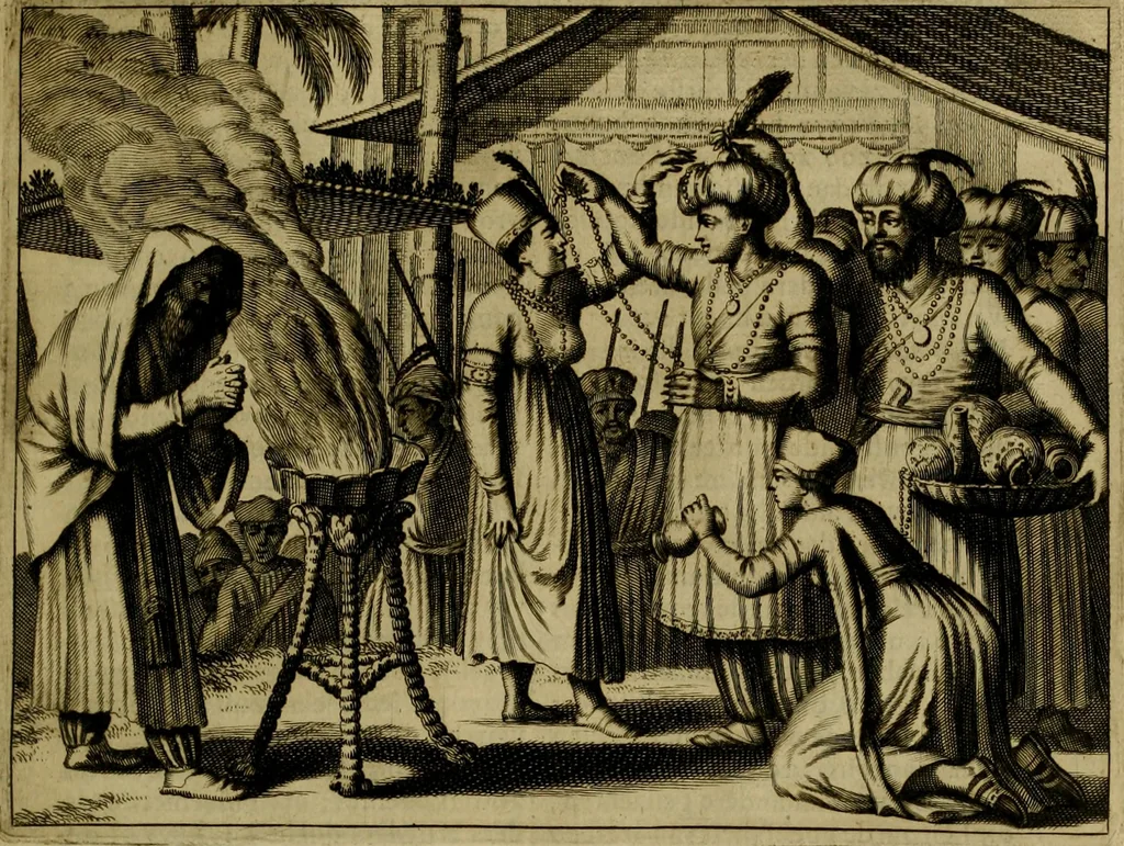 An illustration from Asia, of, Naukeurige beschryving van het rijk des Grooten Mogols, en een groot gedeelte van Indien ..., 1672, leaf 54