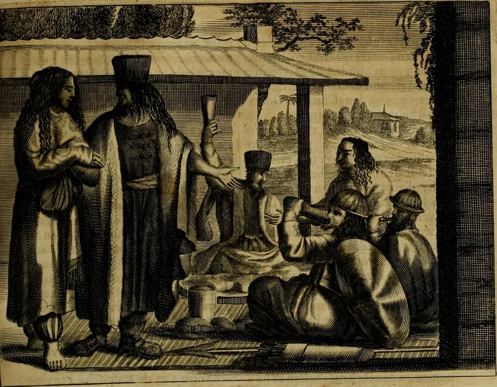 An illustration from Asia, of, Naukeurige beschryving van het rijk des Grooten Mogols, en een groot gedeelte van Indien ..., 1672, leaf 586