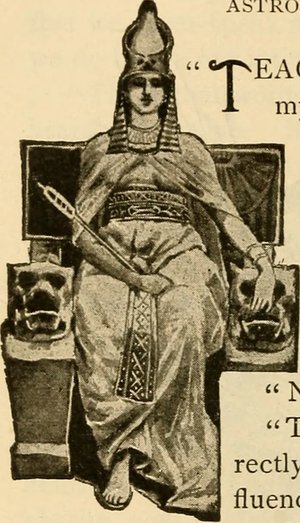 An illustration from As it is to be, 1892, leaf 219