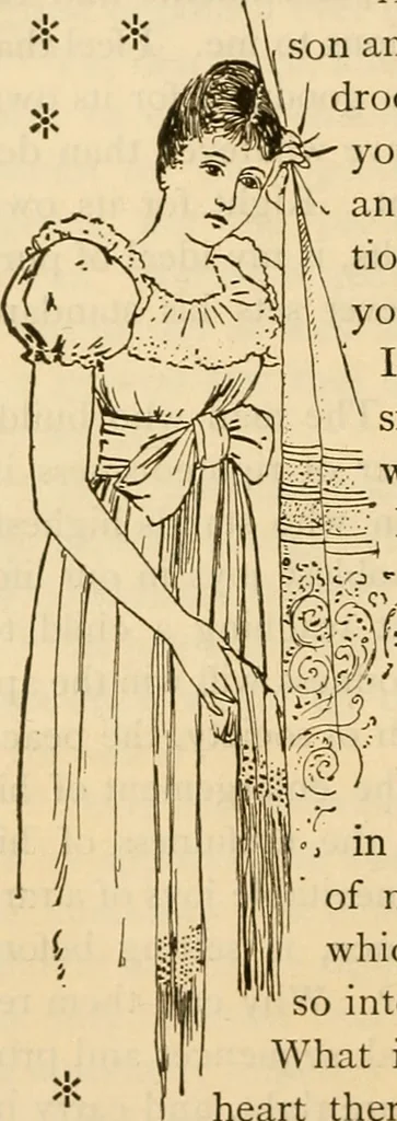 An illustration from As it is to be, 1892, leaf 97