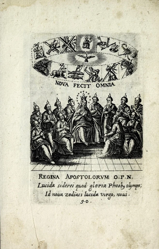 An illustration from Asma poeticum Litaniaru[m] Lauretanarum : [in quo singulis titulis emblemata cum carmine respondent], 1636, leaf 109