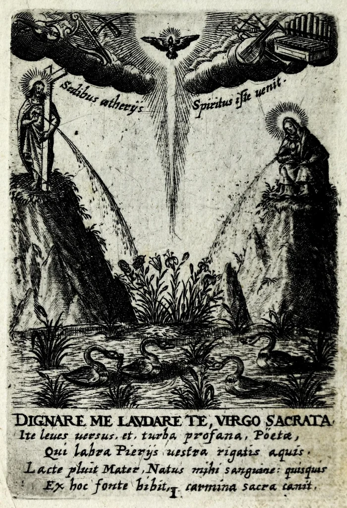 An illustration from Asma poeticum Litaniaru[m] Lauretanarum : [in quo singulis titulis emblemata cum carmine respondent], 1636, leaf 11