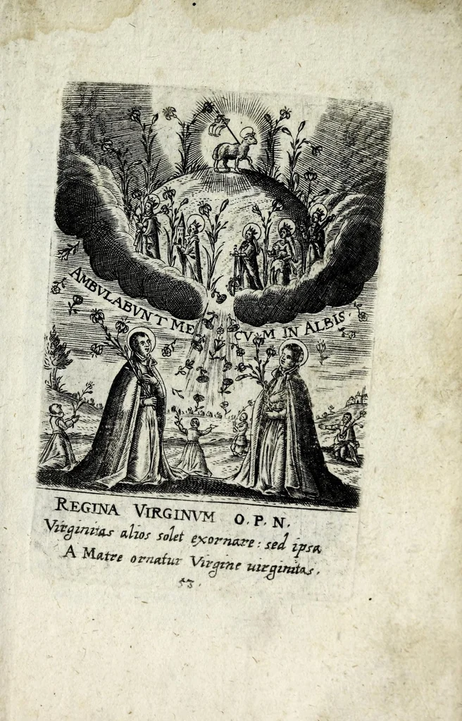 An illustration from Asma poeticum Litaniaru[m] Lauretanarum : [in quo singulis titulis emblemata cum carmine respondent], 1636, leaf 115