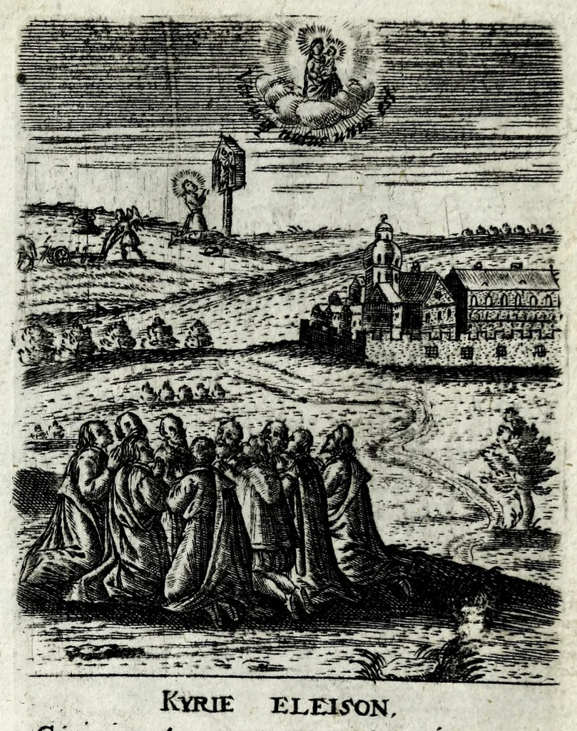 An illustration from Asma poeticum Litaniaru[m] Lauretanarum : [in quo singulis titulis emblemata cum carmine respondent], 1636, leaf 17