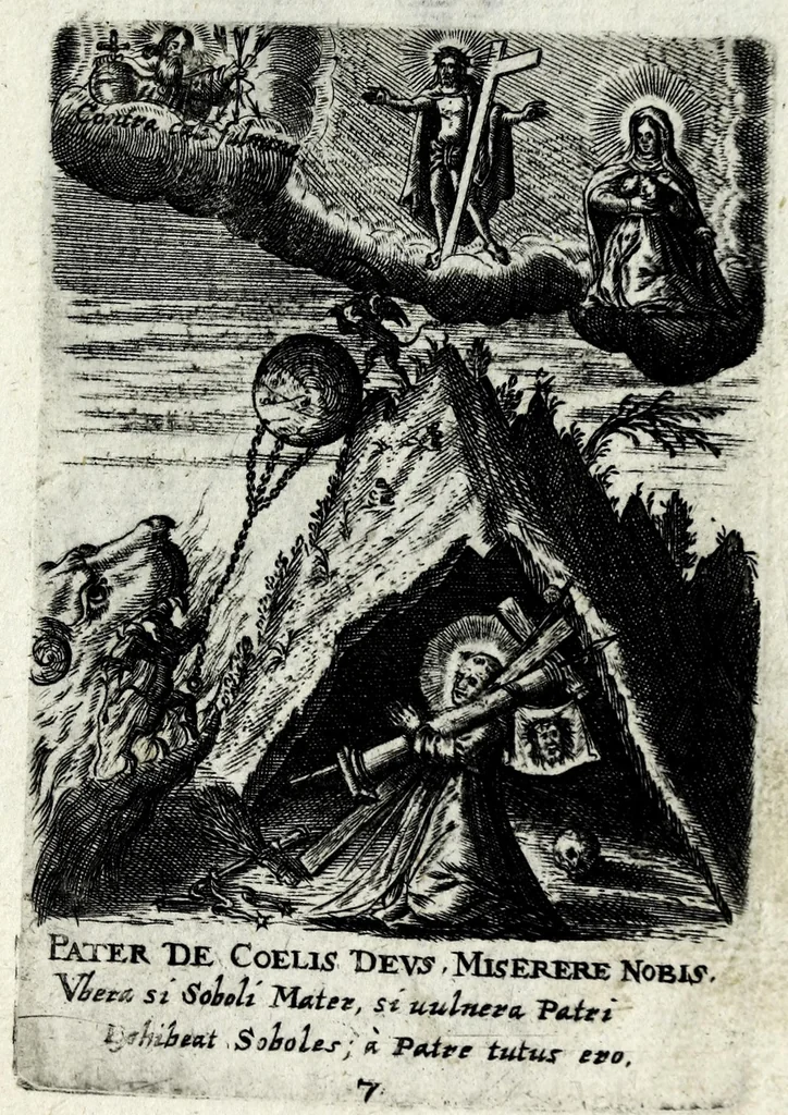 An illustration from Asma poeticum Litaniaru[m] Lauretanarum : [in quo singulis titulis emblemata cum carmine respondent], 1636, leaf 23