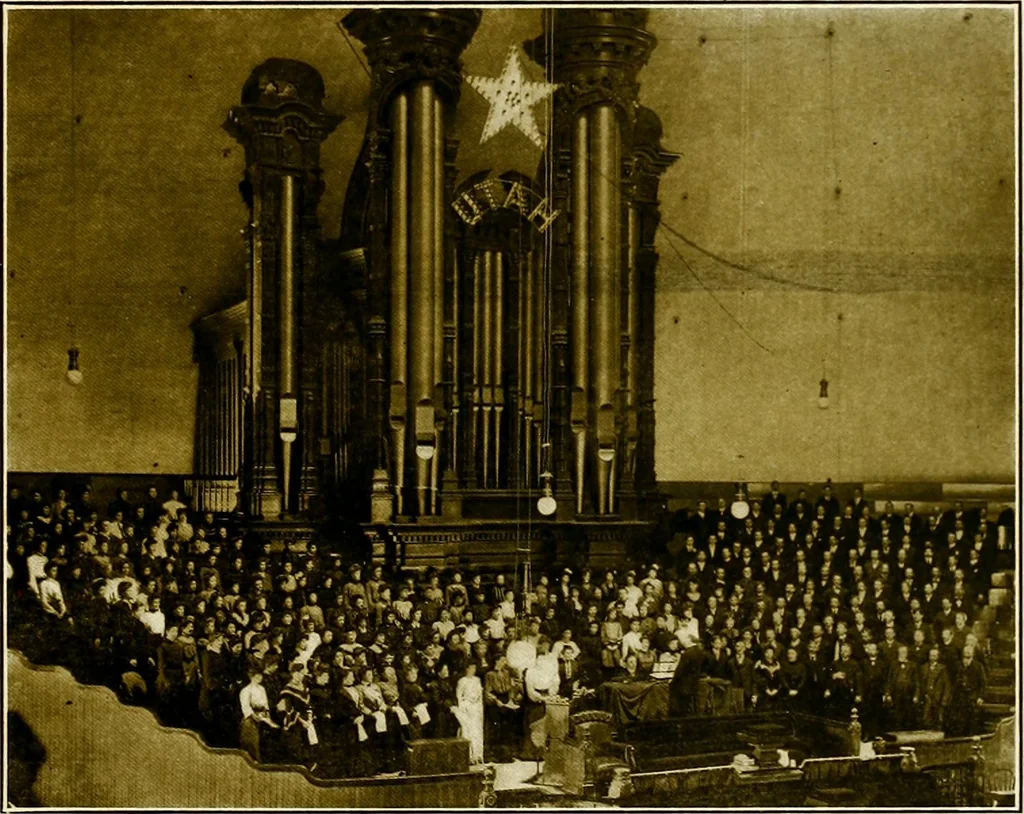 An illustration from A souvenir booklet containing many beautiful and interesting views of Salt Lake City and vicinity, 1915, leaf 12