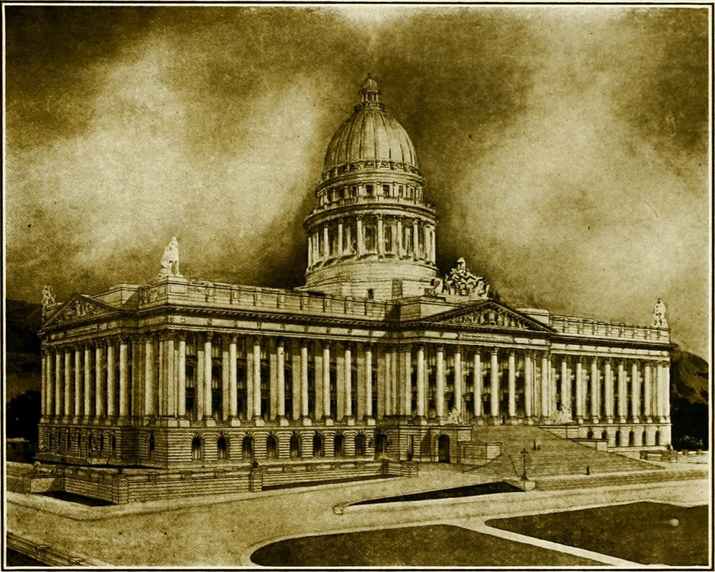 An illustration from A souvenir booklet containing many beautiful and interesting views of Salt Lake City and vicinity, 1915, leaf 16