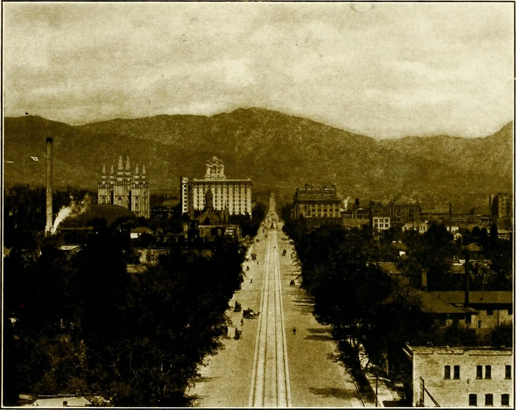 An illustration from A souvenir booklet containing many beautiful and interesting views of Salt Lake City and vicinity, 1915, leaf 6