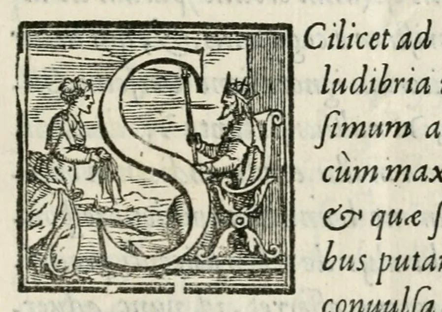 An illustration from Asterii Manlii oratio fvnebris : Parmae habita, sexto kal. Nouemb. nomine venerandae Societatis Christi Cruci affixi, cùm illa in aede carmelit. iusta persoluebat Alexandro Farnesio fortiss. apud Belgas proregi, 1593, leaf 7