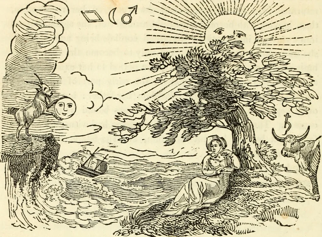 An illustration from The astrologer of the nineteenth century, 1825, leaf 173