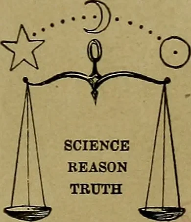 An illustration from Astrology, science of knowledge and reason; a treatise on the heavenly bodies in an easy and comprehensive form, 1897, leaf 6