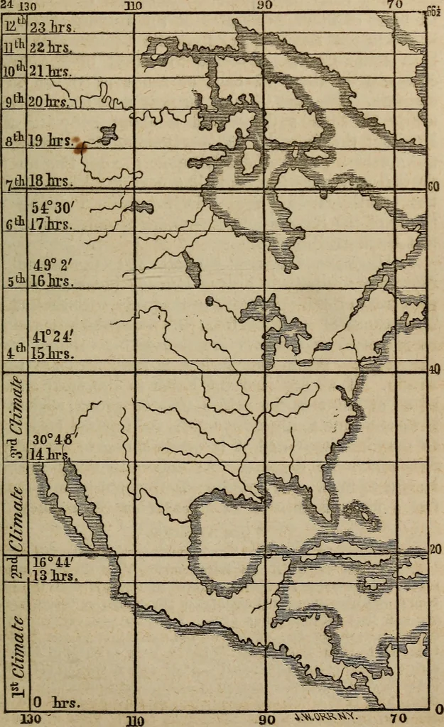 An illustration from Astronography, or, Astronomical geography, with the use of globes : arranged either for simultaneous reading and study in classes, or for study in the common method, 1854, leaf 196