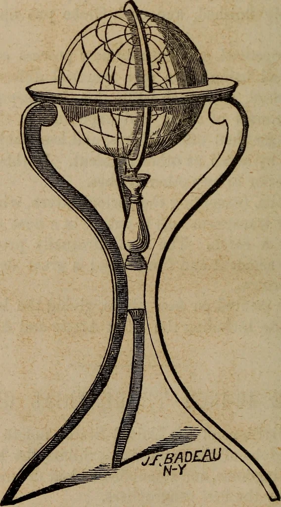 An illustration from Astronography, or, Astronomical geography, with the use of globes : arranged either for simultaneous reading and study in classes, or for study in the common method, 1854, leaf 305
