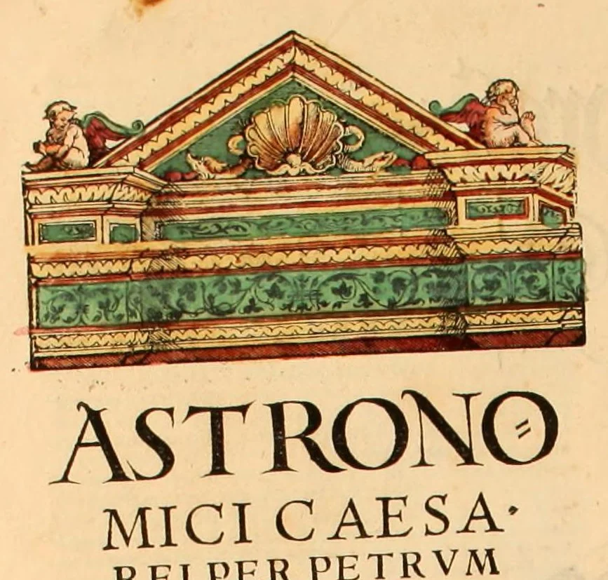 An illustration from Astronomicum cæsareum, 1540, leaf 105