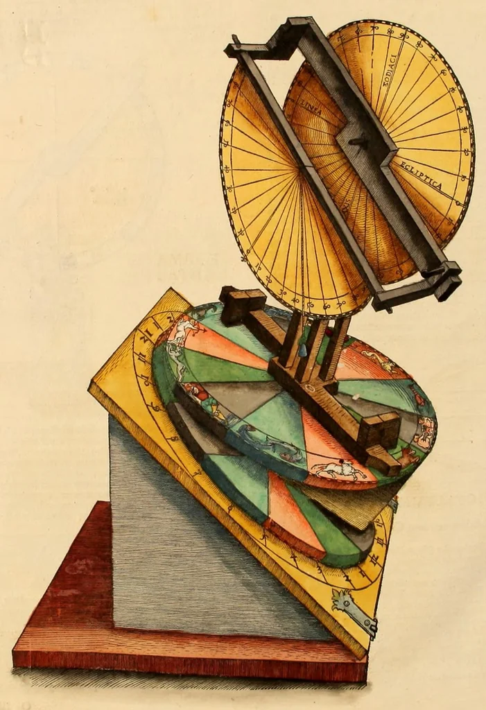 An illustration from Astronomicum cæsareum, 1540, leaf 121