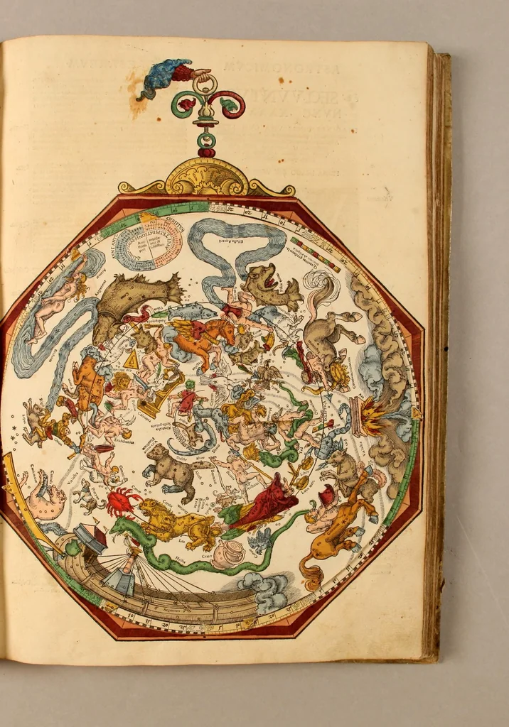 An illustration from Astronomicum cæsareum, 1540, leaf 17