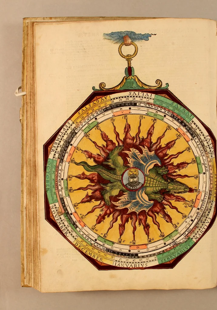 An illustration from Astronomicum cæsareum, 1540, leaf 60