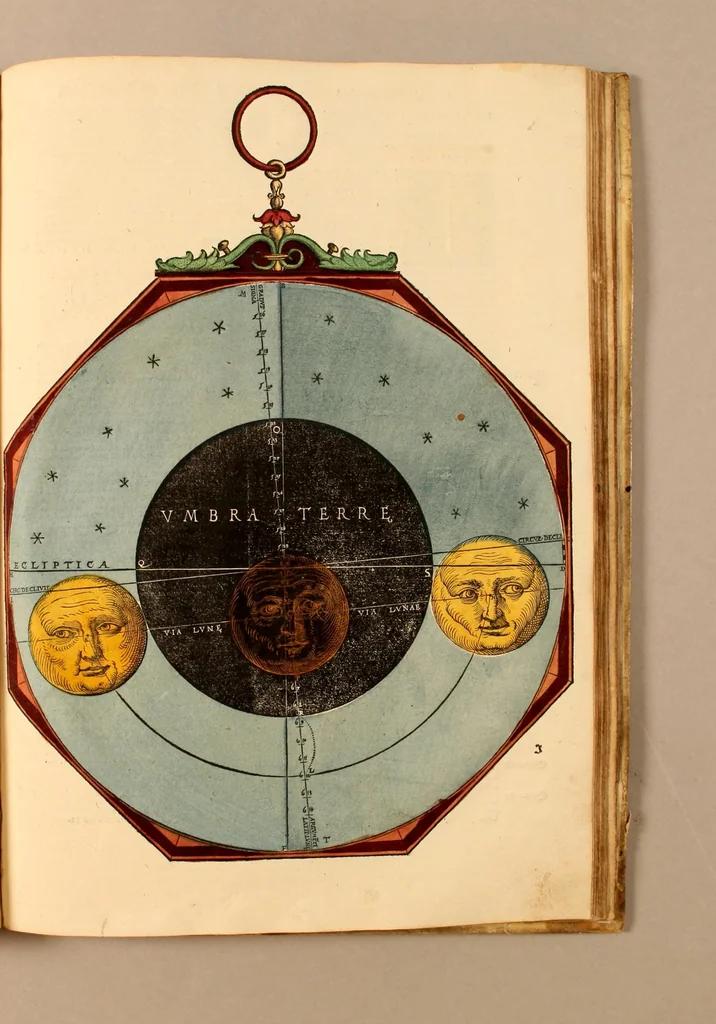 An illustration from Astronomicum cæsareum, 1540, leaf 73