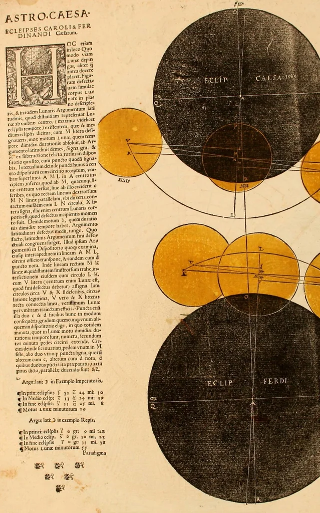 An illustration from Astronomicum cæsareum, 1540, leaf 76