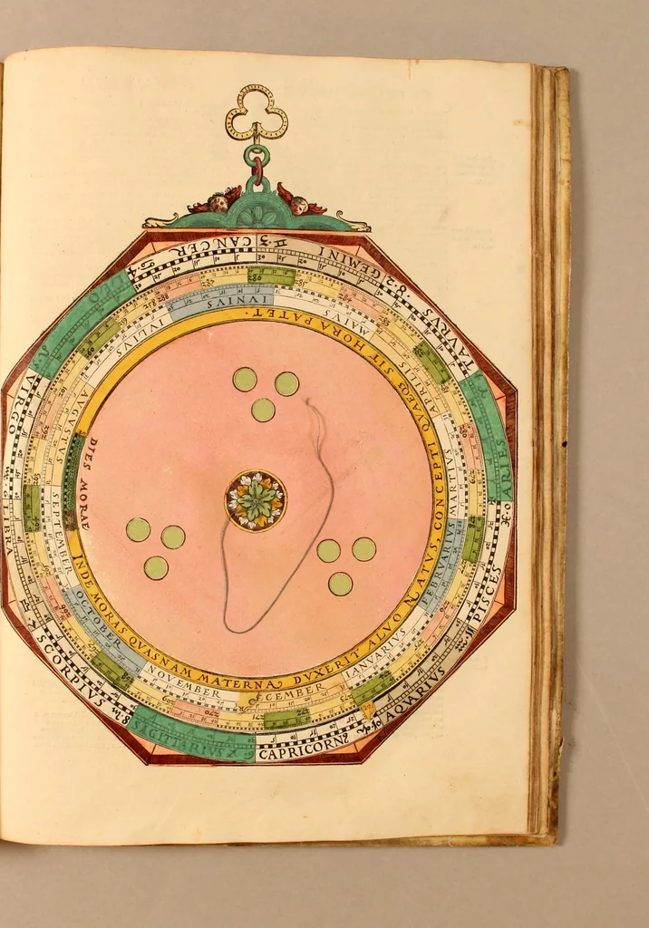 An illustration from Astronomicum cæsareum, 1540, leaf 87