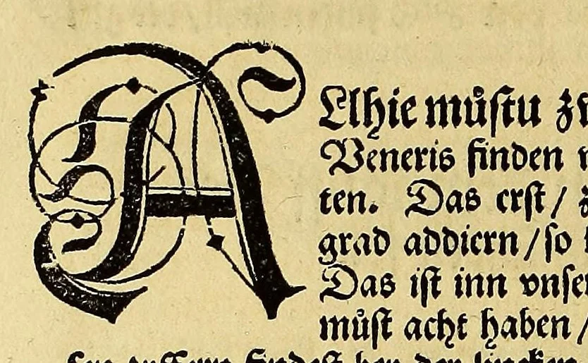 An illustration from Astronomicum cäsareum : =Eine grüntliche Ausslegung des Buchs Astronomici cäsarei, vnd seiner Instrument, darinne dess gantzen Hymmels Lauff on alle Rechnung, vnd Kopfbrechen: zu ewigen Zeytten: mit sampt den Finsternussen gefunden wirdt:, 1540, leaf 16