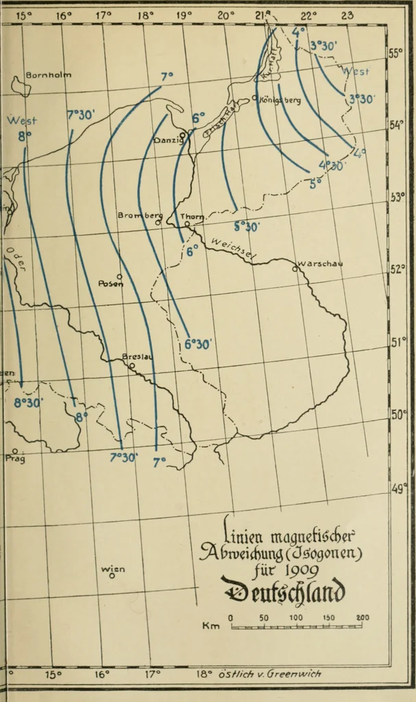 An illustration from Astronomische Ortsbestimmung im Ballon, 1909, leaf 78