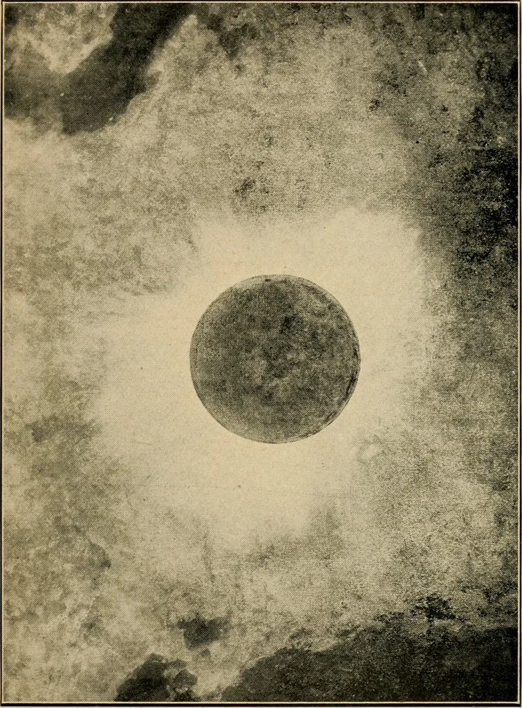 An illustration from Astronomy and the Bible;, 1919, leaf 110