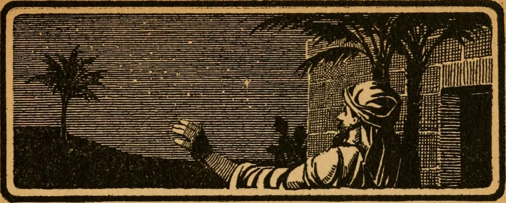 An illustration from Astronomy and the Bible;, 1919, leaf 120